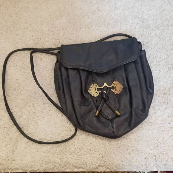 Bechamel Vintage Navy Blue Purse Shoulder Bag - Picture 1 of 5